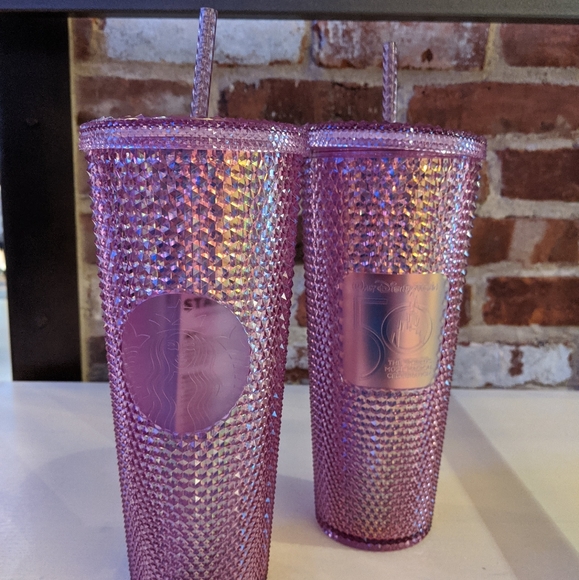 🆕 WDW Walt Disney World Starbucks 50th Anniversary Geometric Pink Tumbler Straw - Picture 16 of 16